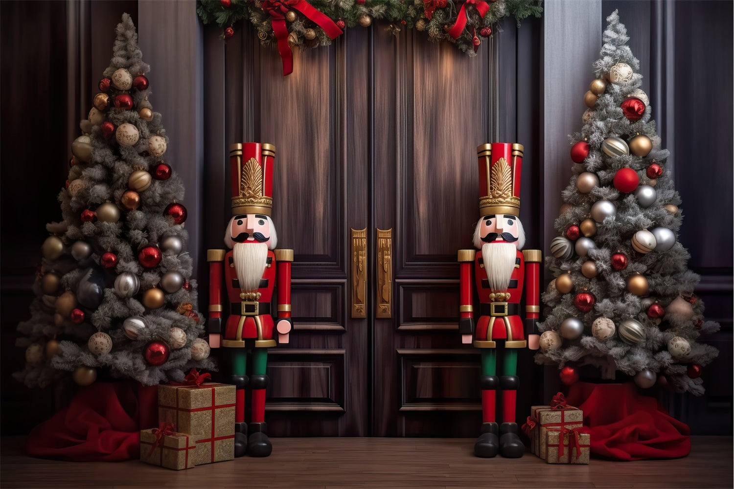 Nutcracker Christmas Guard Backdrop BRP8-120