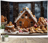 Christmas Gingerbread Cottage Backdrop BRP8-122