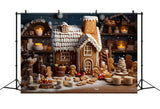 Christmas Gingerbread Kitchen Backdrop BRP8-123