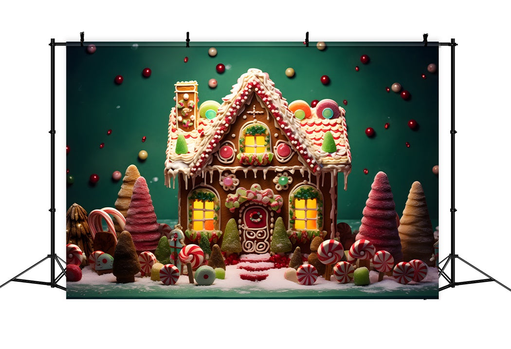 Christmas Sweet Candyland House Backdrop BRP8-125