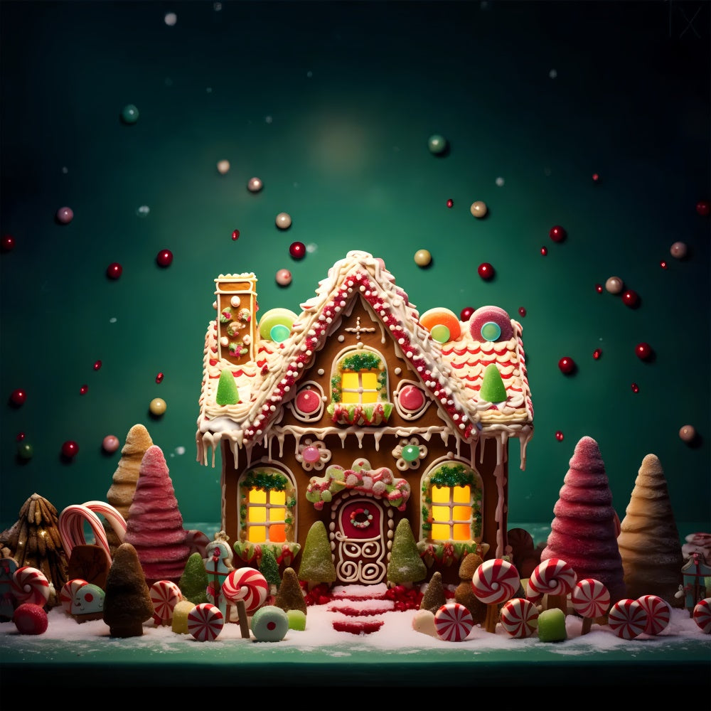 Christmas Sweet Candyland House Backdrop BRP8-125