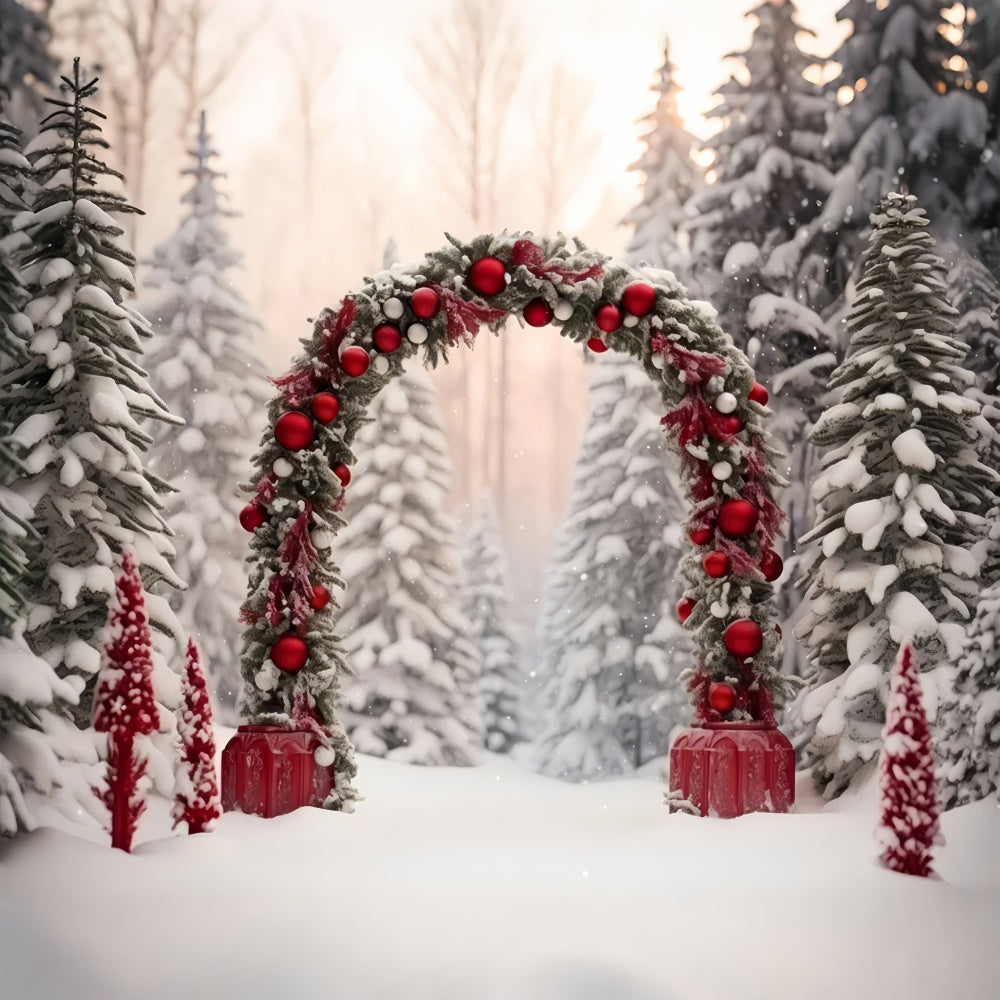 Holiday Wonderland Pathway with Snowy Arch Backdrop BRP8-127