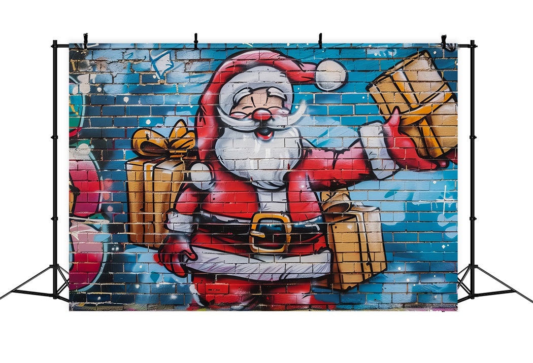 Santa Art Wall Christmas Backdrop BRP8-148