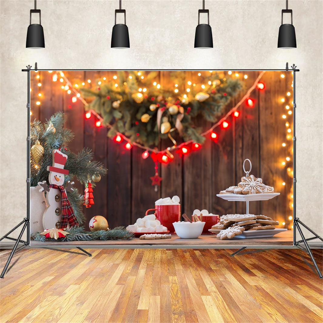 Warm Lights and Christmas Treats Backdrop BRP8-151