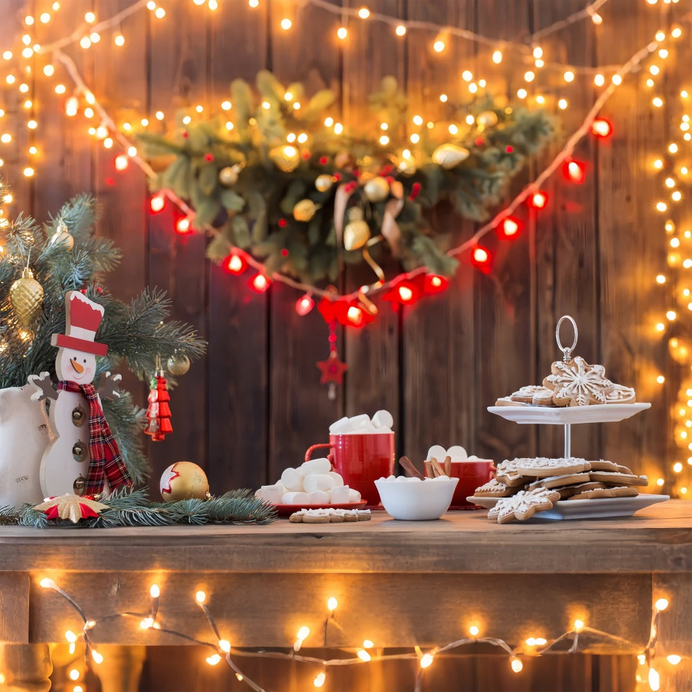 Warm Lights and Christmas Treats Backdrop BRP8-151