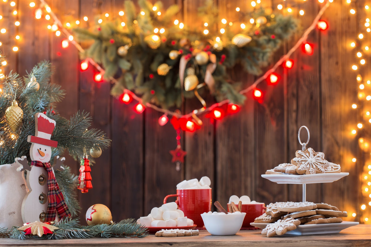 Warm Lights and Christmas Treats Backdrop BRP8-151