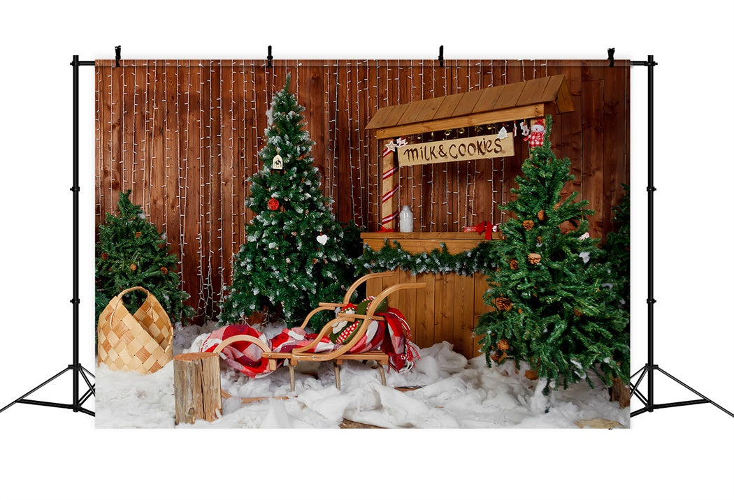 Cozy Cabin Christmas Market Backdrop BRP8-155