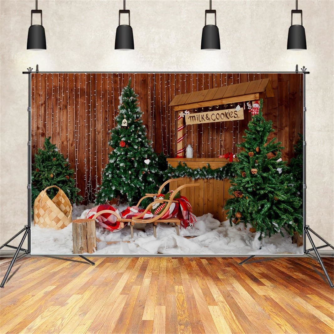 Cozy Cabin Christmas Market Backdrop BRP8-155