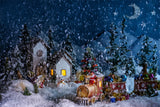 Christmas Snowy Train Journey Backdrop BRP8-159