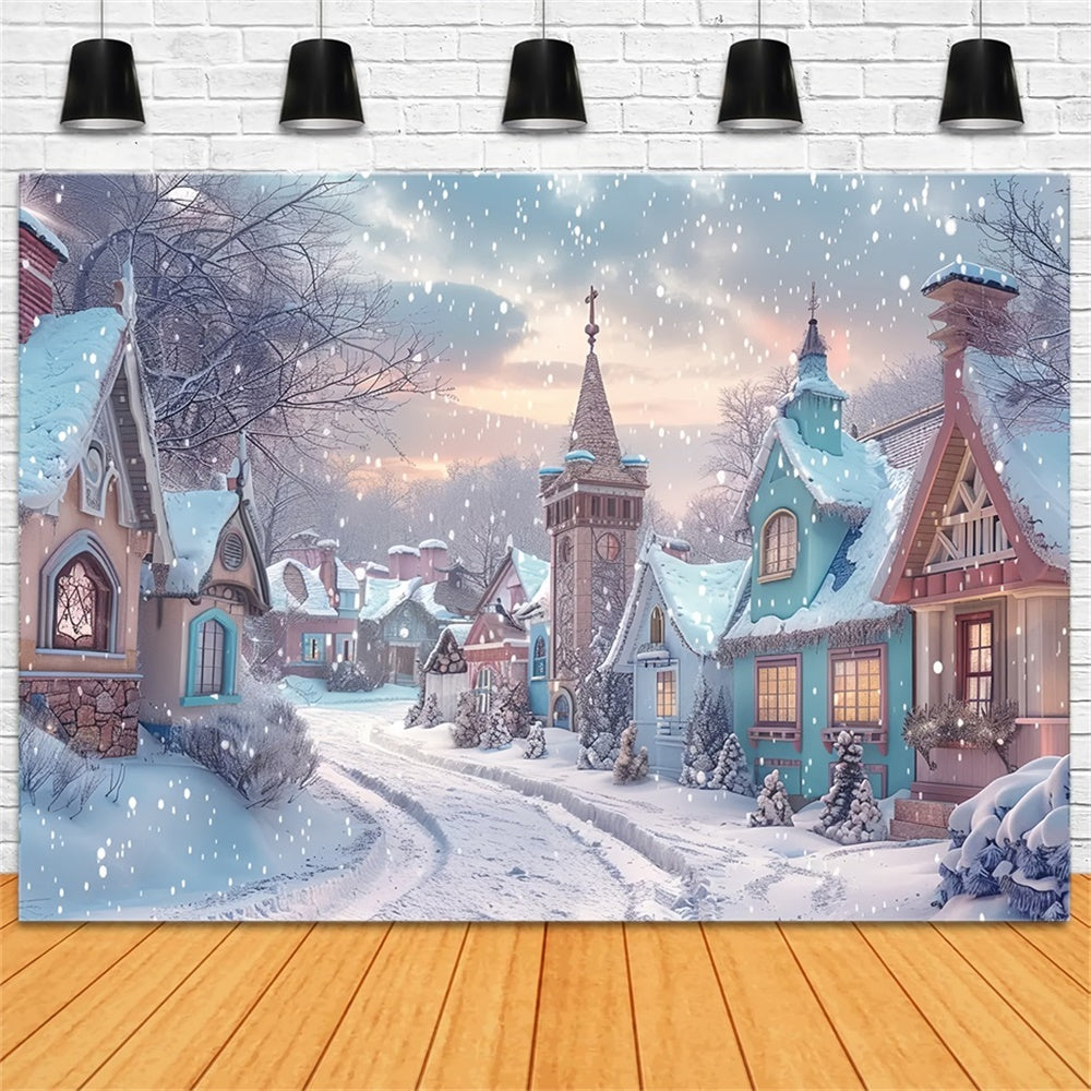 Christmas Fairy Tale Village Backdrop BRP8-17