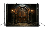 Dark Gothic Doorway Halloween Backdrop BRP8-173