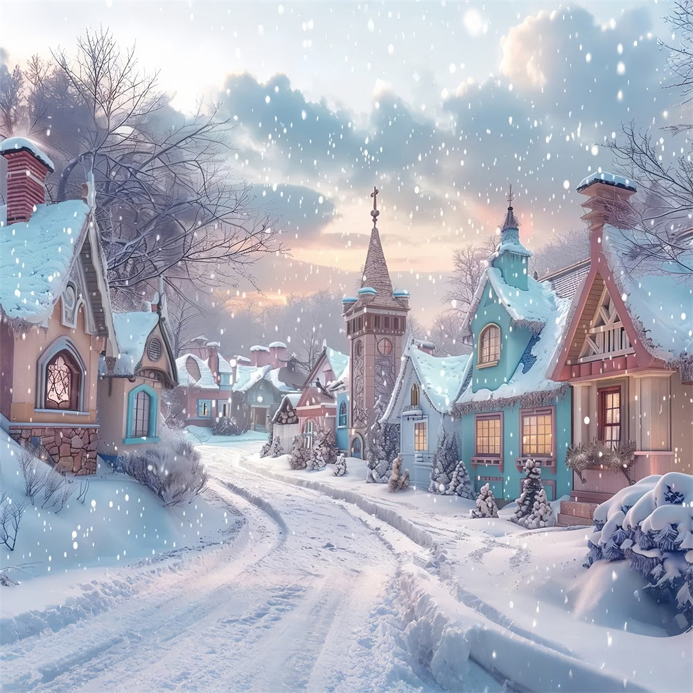 Christmas Fairy Tale Village Backdrop BRP8-17