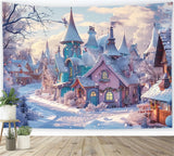 Christmas Snowy Village Wonderland Backdrop BRP8-18