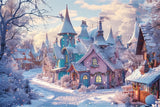 Christmas Snowy Village Wonderland Backdrop BRP8-18