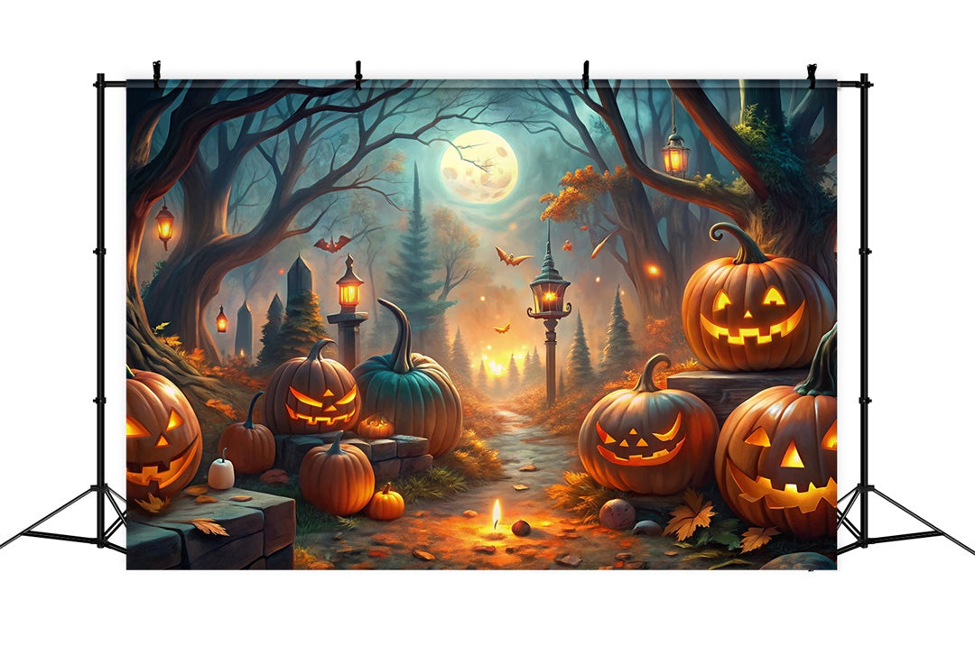 Halloween Night in the Enchanted Woods Backdrop BRP8-193