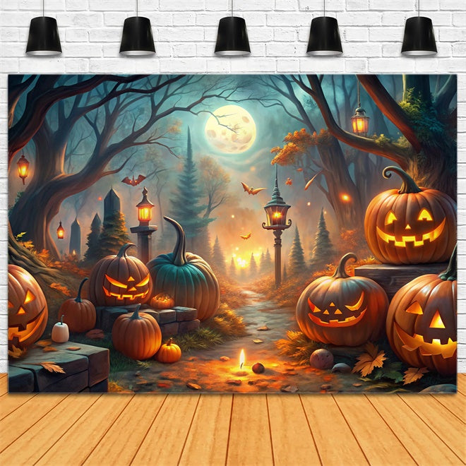 Halloween Night in the Enchanted Woods Backdrop BRP8-193