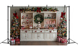 Christmas Gingerbread Bakery Scene Backdrop BRP8-20