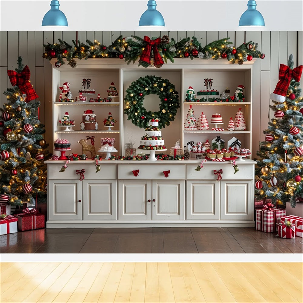 Christmas Gingerbread Bakery Scene Backdrop BRP8-20