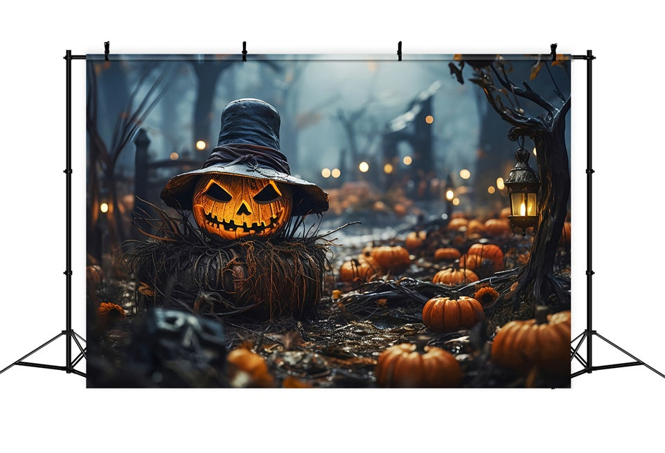 Halloween Pumpkin King in Haunted Woodland Backdrop BRP8-203