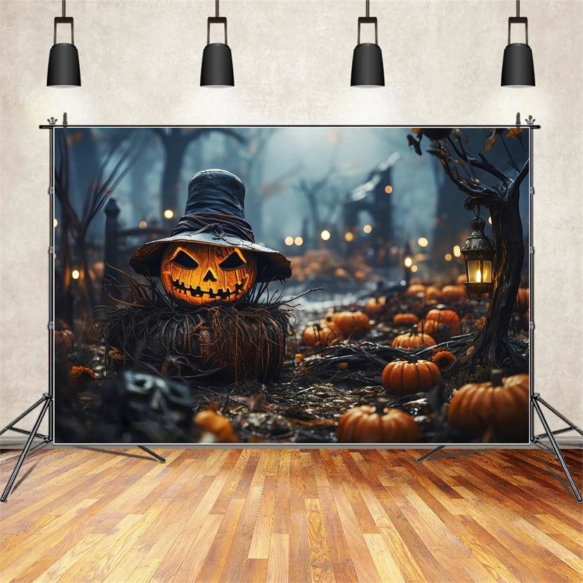 Halloween Pumpkin King in Haunted Woodland Backdrop BRP8-203