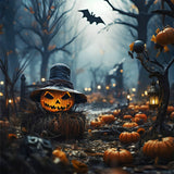 Halloween Pumpkin King in Haunted Woodland Backdrop BRP8-203