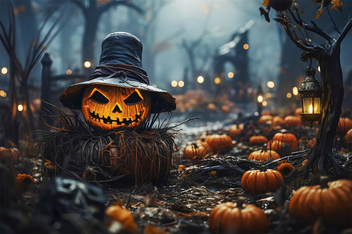 Halloween Pumpkin King in Haunted Woodland Backdrop BRP8-203