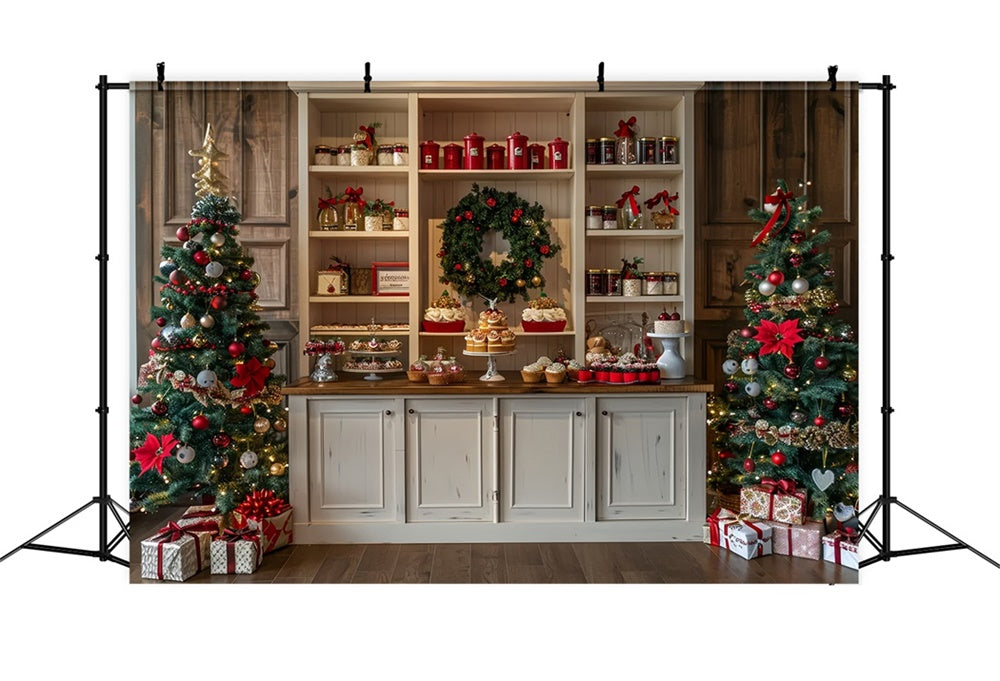 Christmas Gourmet Treats Display Backdrop BRP8-22