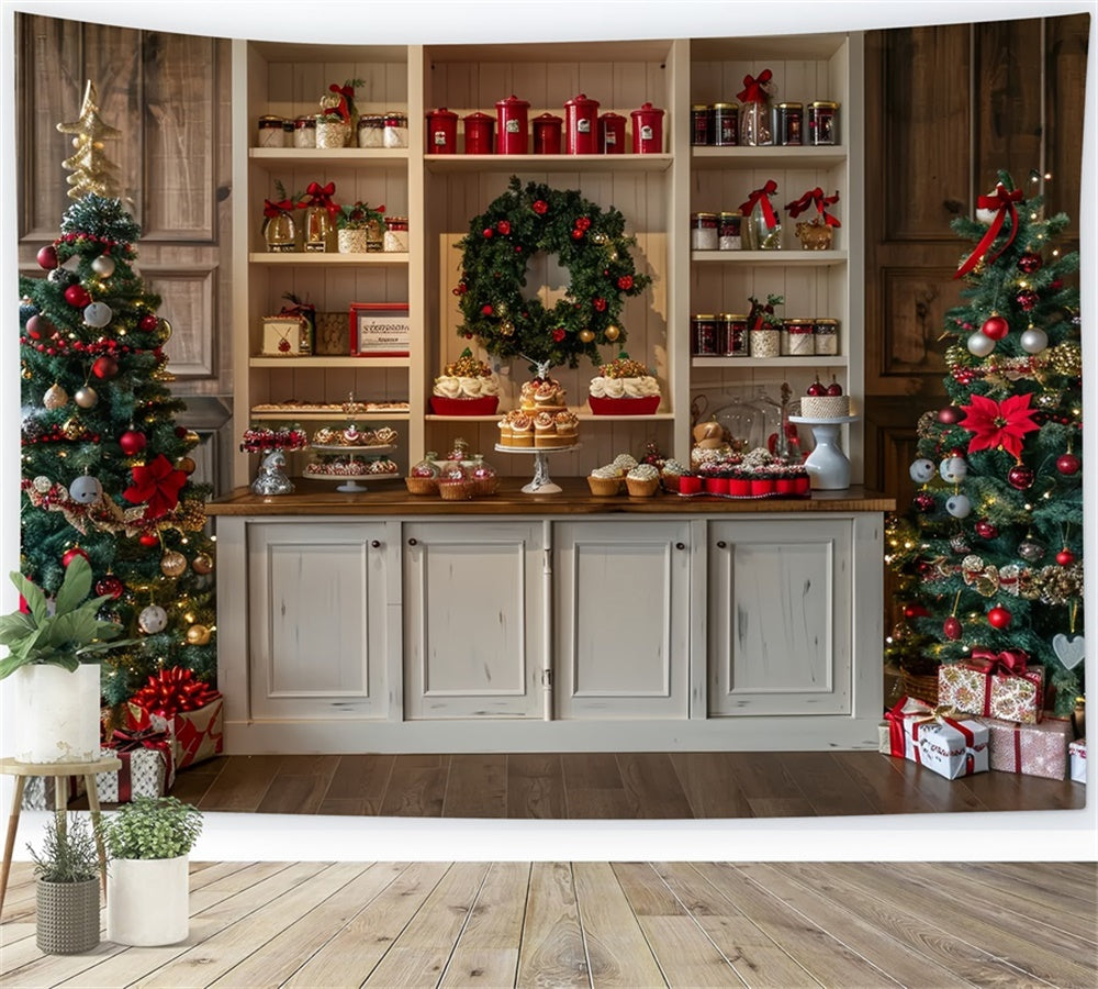 Christmas Gourmet Treats Display Backdrop BRP8-22