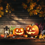 Cozy Pumpkin Harvest Display Halloween Backdrop BRP8-227