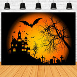 Twilight Over Haunted Hill Halloween Backdrop BRP8-233