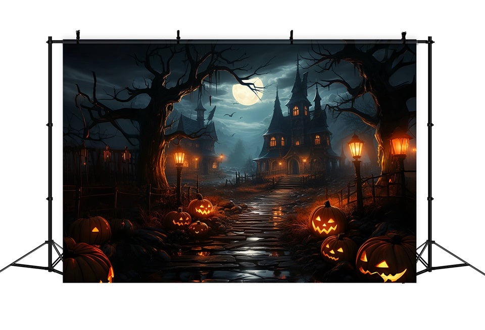 Sinister Pathway to Cursed House Halloween Backdrop BRP8-241