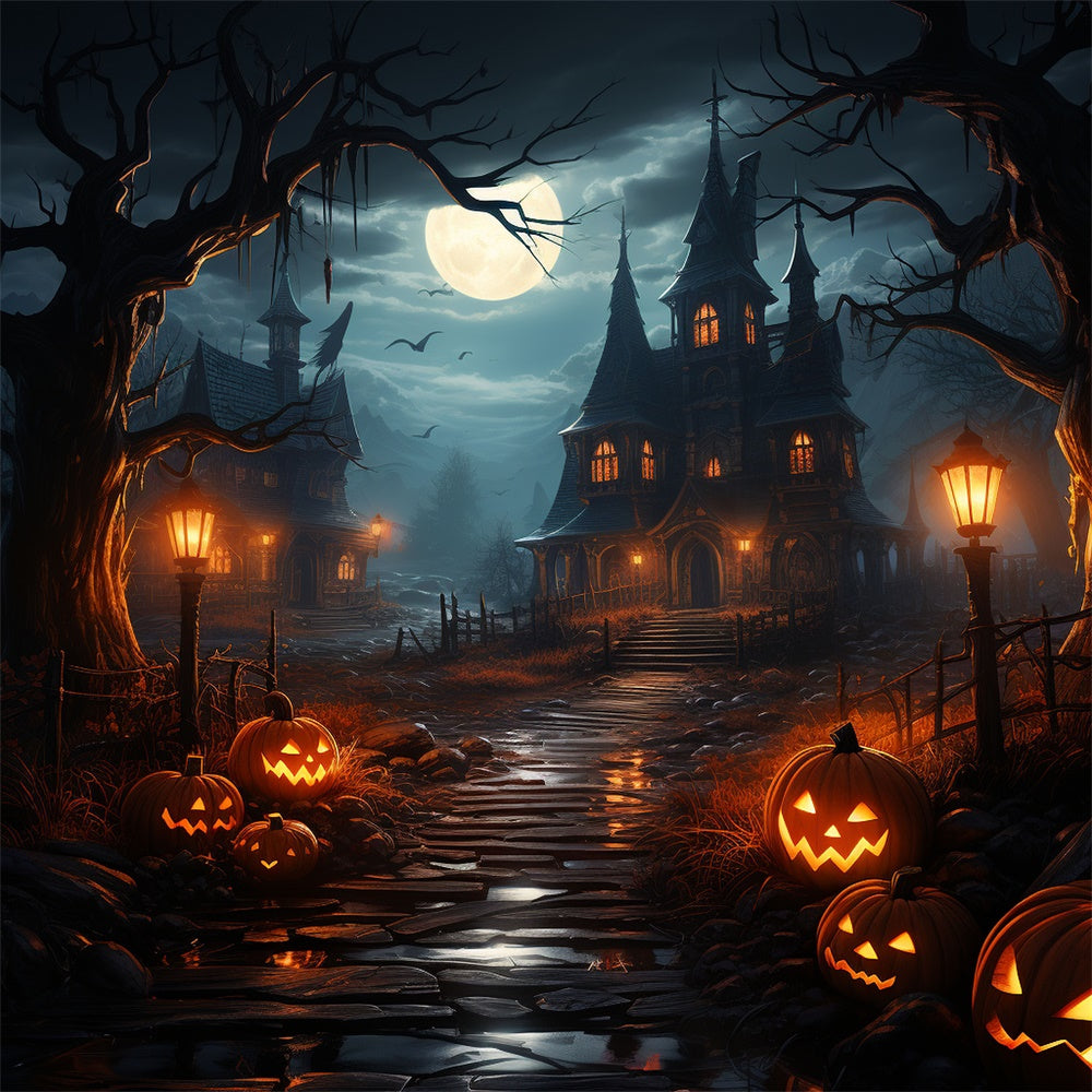 Sinister Pathway to Cursed House Halloween Backdrop BRP8-241