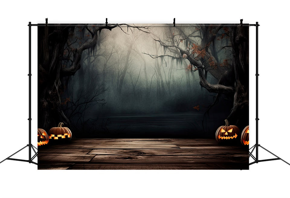 Misty Forest and Creepy Swamp Halloween Backdrop BRP8-244