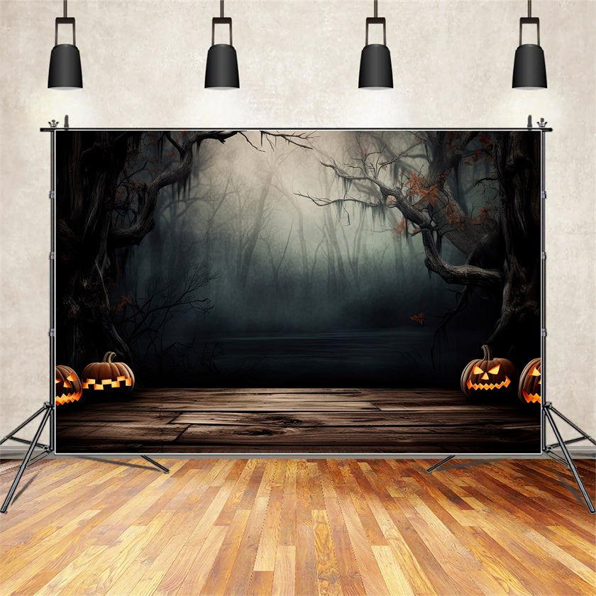 Misty Forest and Creepy Swamp Halloween Backdrop BRP8-244