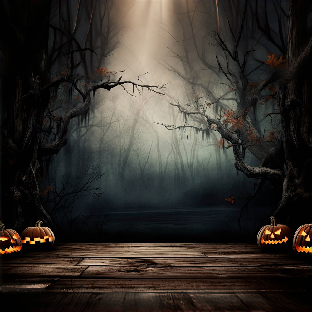 Misty Forest and Creepy Swamp Halloween Backdrop BRP8-244