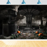 Haunted Swings and Overgrown Path Halloween Backdrop BRP8-245