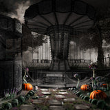 Haunted Swings and Overgrown Path Halloween Backdrop BRP8-245