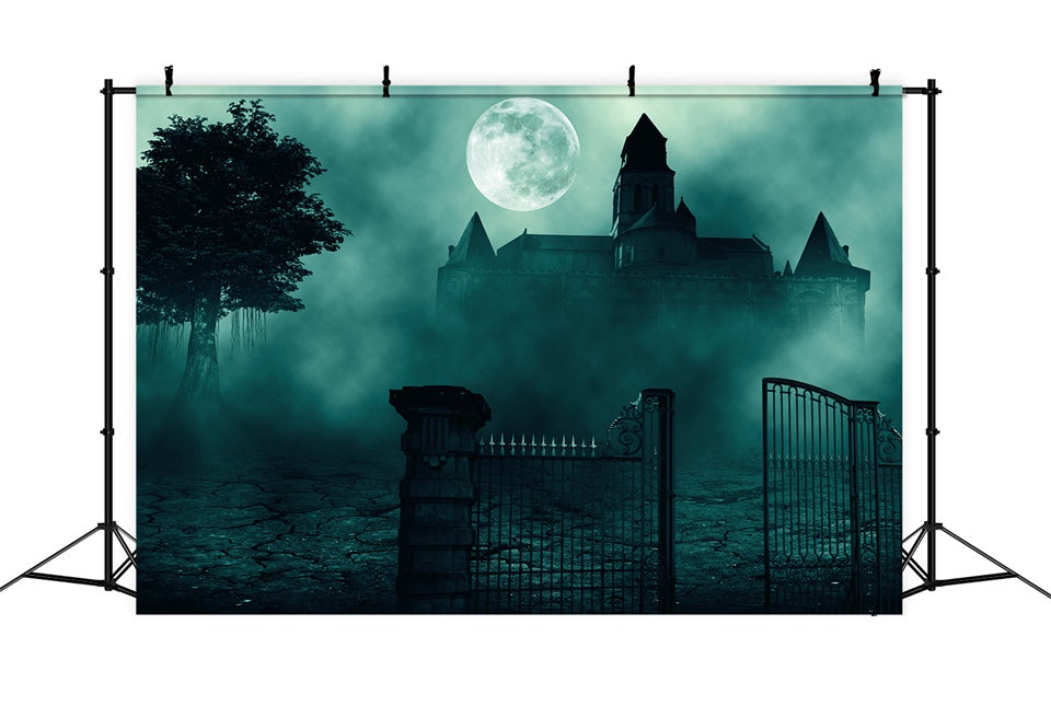 Sinister Castle Beyond the Gate Halloween Backdrop BRP8-247