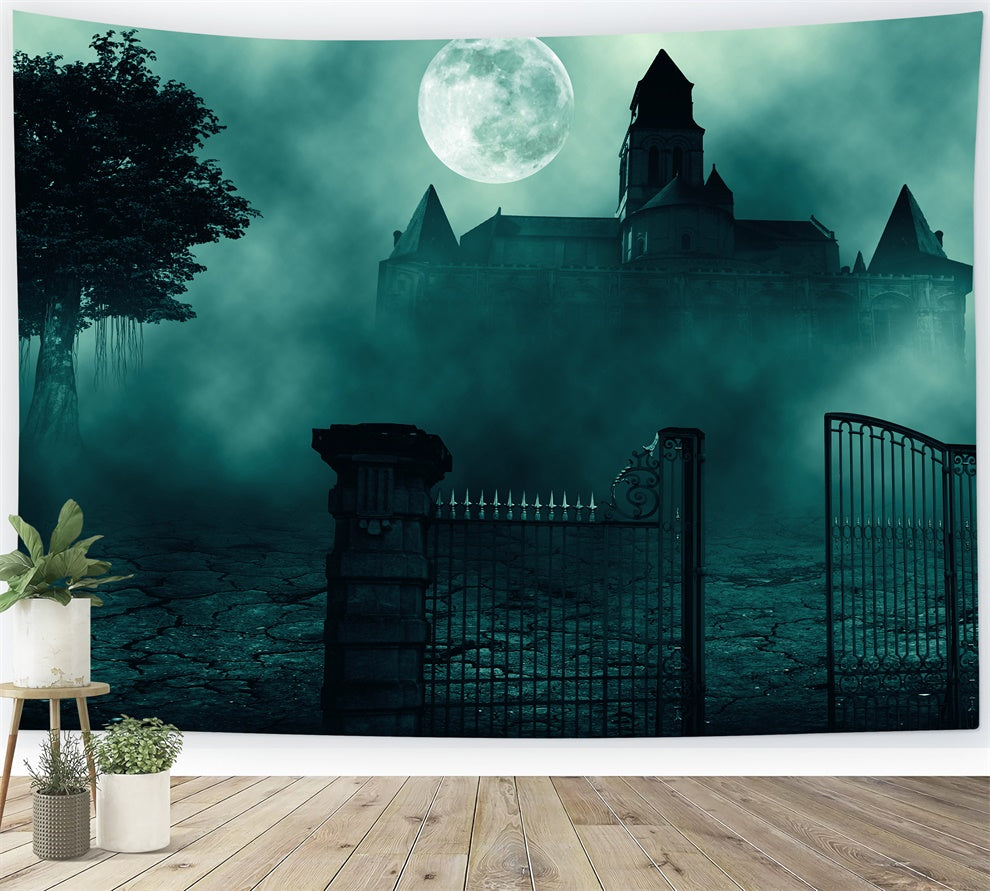 Sinister Castle Beyond the Gate Halloween Backdrop BRP8-247