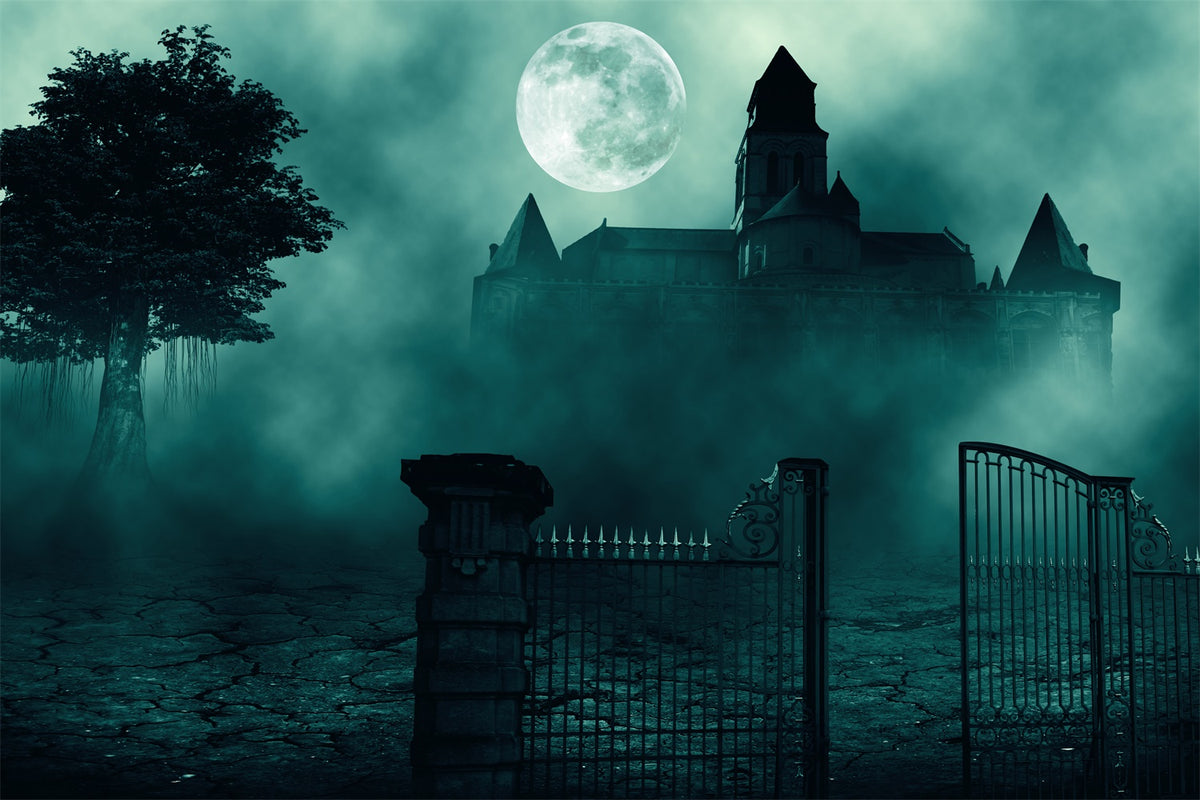 Sinister Castle Beyond the Gate Halloween Backdrop BRP8-247