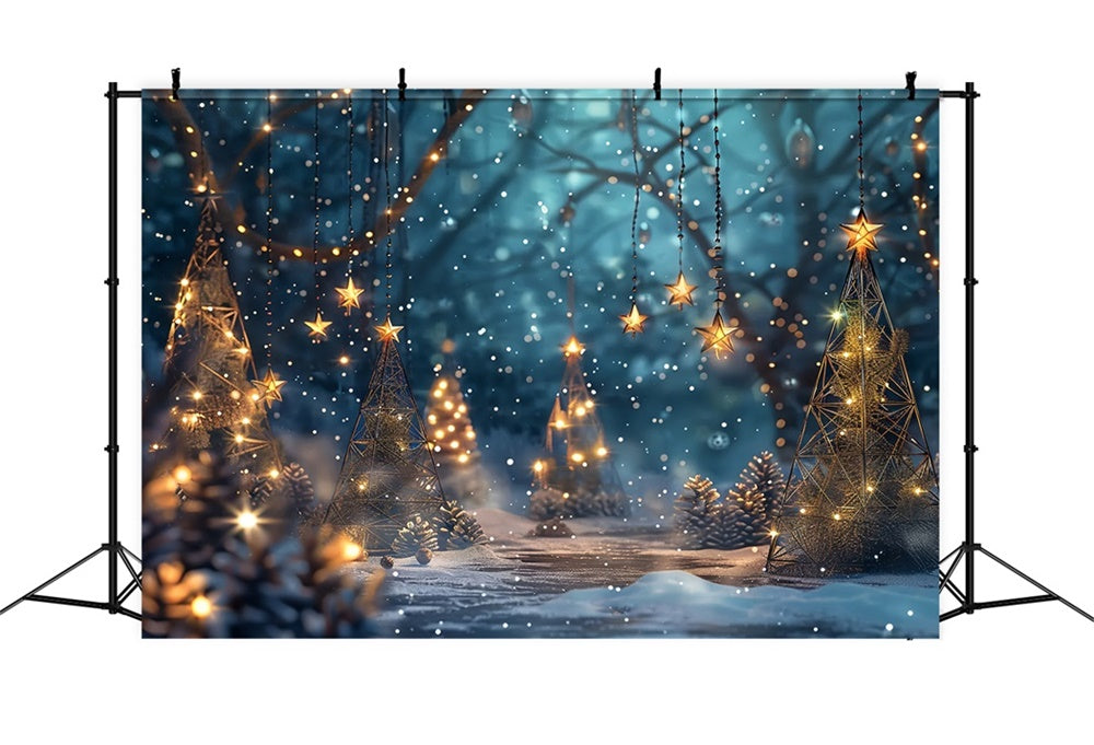 Christmas Enchanted Forest Lights Backdrop BRP8-25