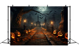 Spooky Halloween Path with Lanterns Backdrop BRP8-264