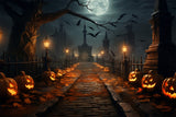 Spooky Halloween Path with Lanterns Backdrop BRP8-264