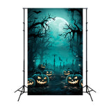 Halloween Night Forest Path and Fence background BRP8-265