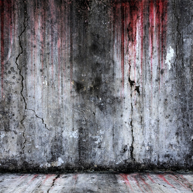 Distressed Bloodied Wall Halloween Photography Backdrop BRP8-270