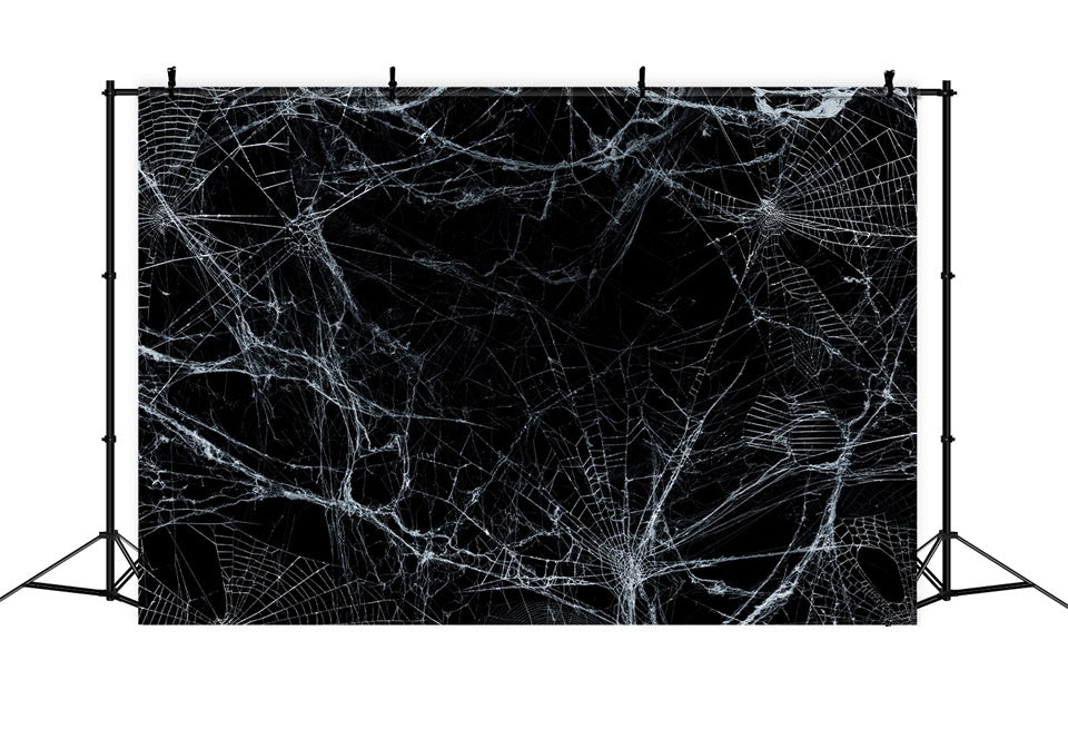 Chilling Spider Web Halloween Scene Backdrop BRP8-272