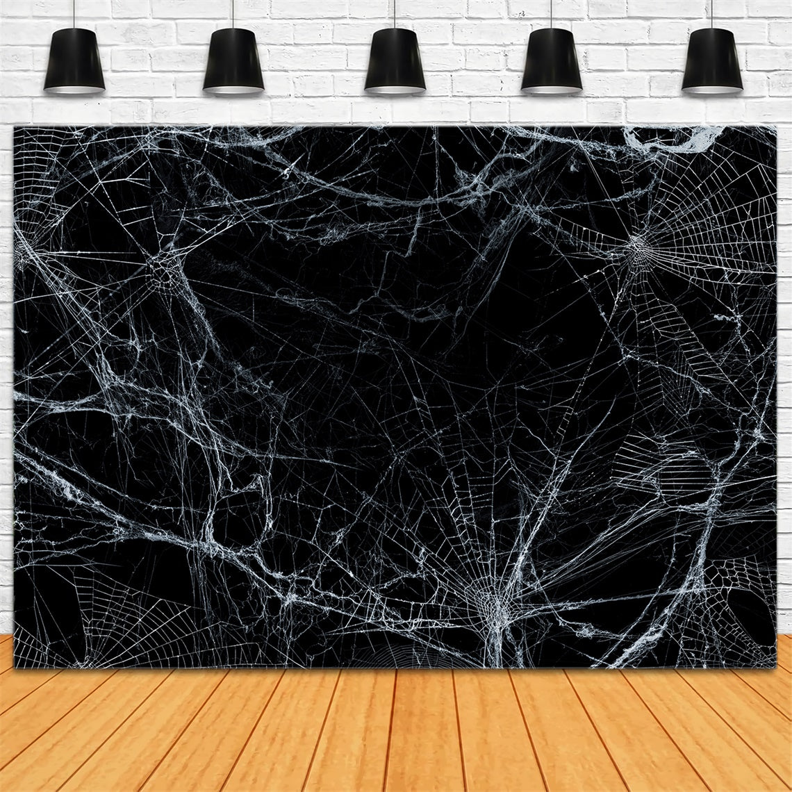 Chilling Spider Web Halloween Scene Backdrop BRP8-272