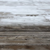 Snow-Kissed Wooden Floor Backdrop BRP8-284