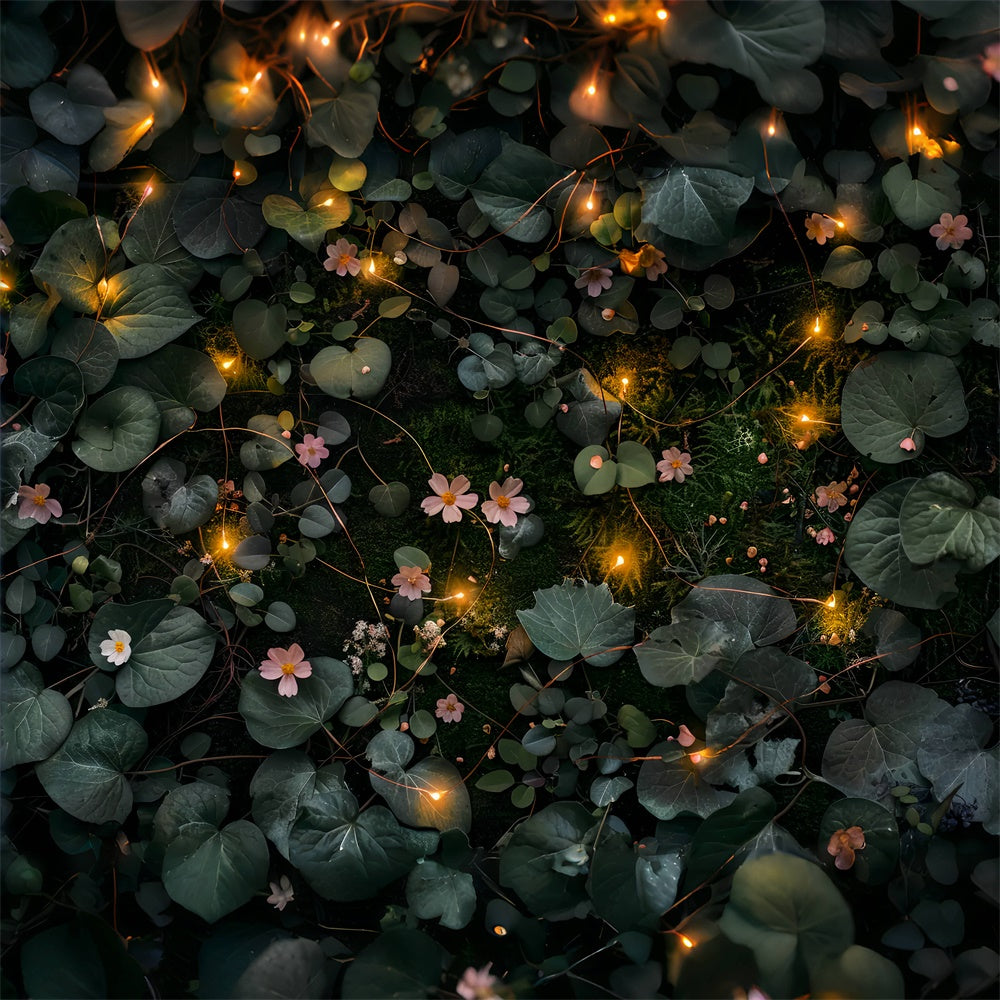 Floral Meadow with Twinkling Lights Floor Backdrop BRP8-285