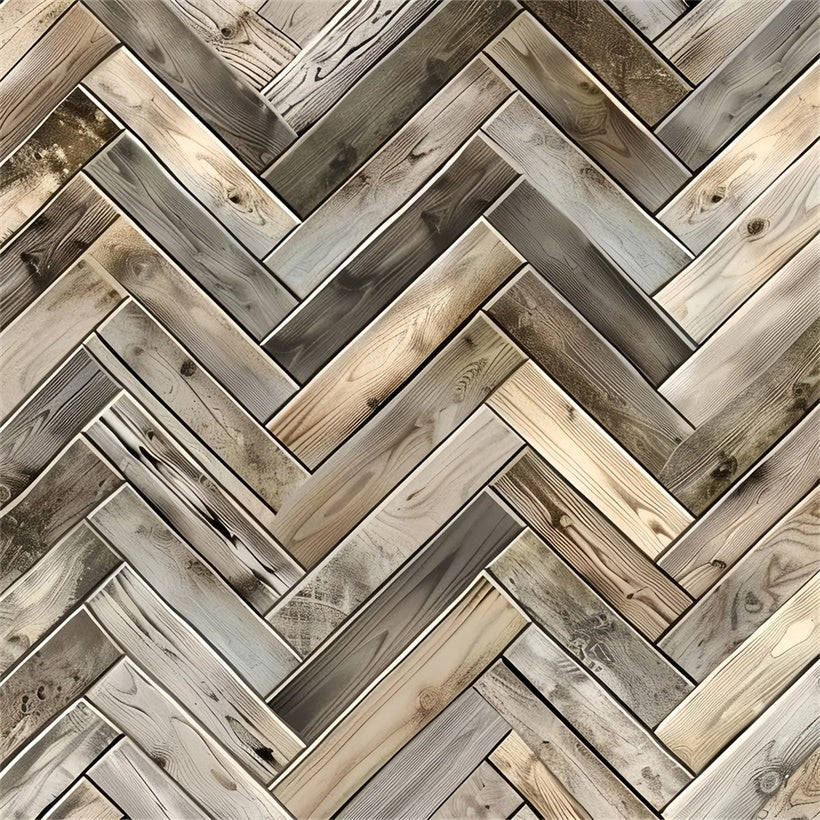 Classic Wooden Herringbone Floor Backdrop BRP8-289